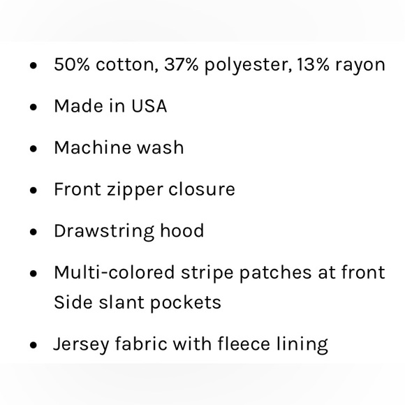 NWT AVIATOR NATION 5 Stripe Zip Hoodie in Neon Pink, Yellow, & Purple - XS - Picture 5 of 6